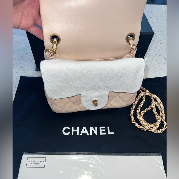 Chanel Light Pink/Cream Mini Flap Bag - Picture 5 of 9